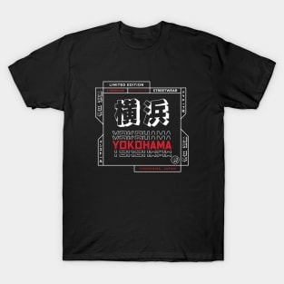 Doc Labs - Yokohama(横浜), Japan(日本) / Cyberpunk - 1 - (White/Red) T-Shirt